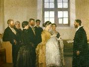 Michael Ancher barnedab i skagens oil painting reproduction
